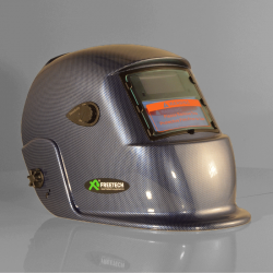 Freetech Welding Helmet Carbon Look Blue Standard